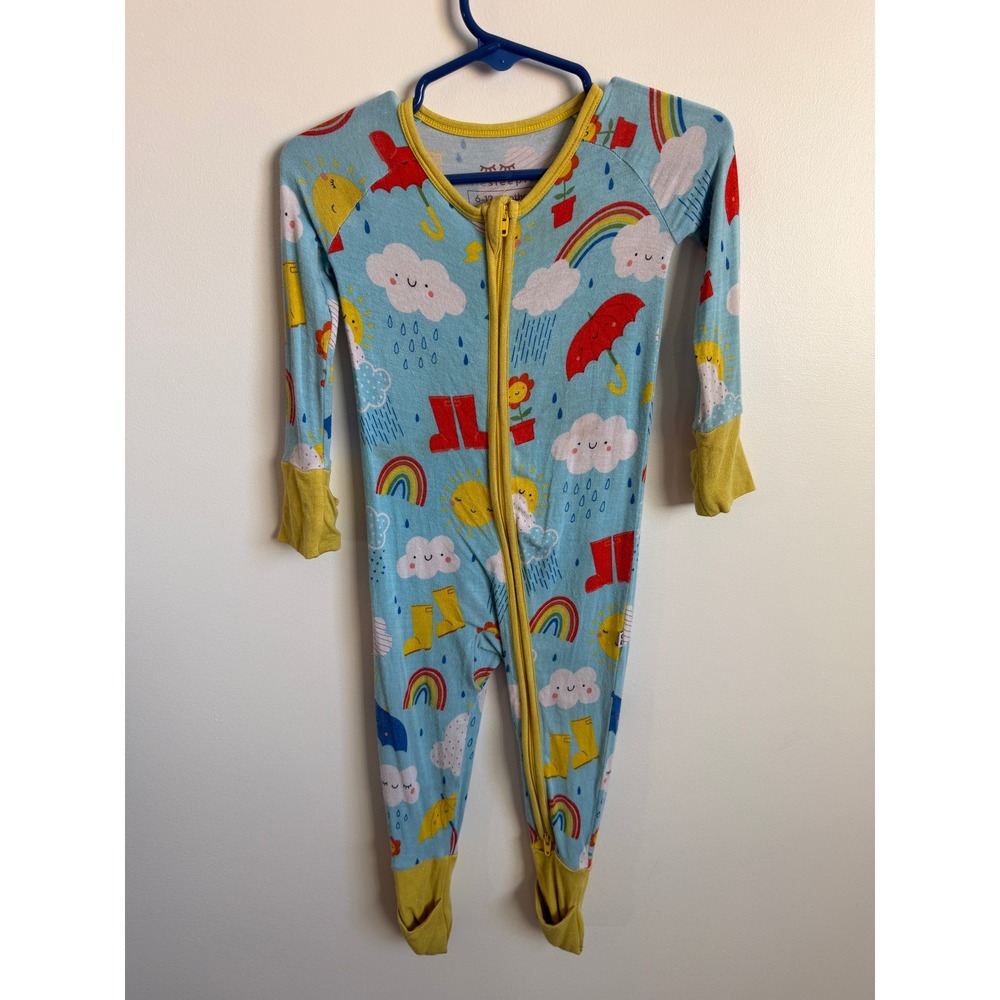 Little Sleepies Rain Showers Bamboo Zippy 6-12 Months